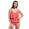 FC Sports Swimwear Tankini Two Piece Bathing Suits for Women V Neck Swimsuit Beach Summer Sexy Wear