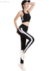 No steel ring stitching sports bra Shockproof fitness vest Quick-drying legging yoga suit 