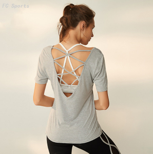 Yoga wear new modal sportswear female summer fitness yoga shirt vest quick dry t-shirt