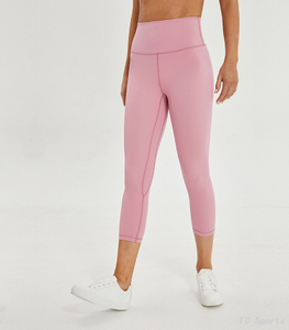 FC Sports 2019 Double-sided Sanding Brush Nude Sports Yoga Cropped Trousers Female Hips Running Fitness Pants Quick-drying Elastic Wholesale