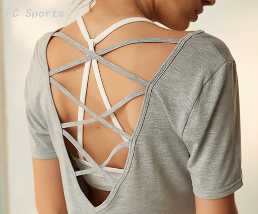 Yoga wear new modal sportswear female summer fitness yoga shirt vest quick dry t-shirt
