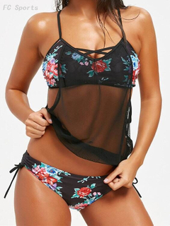 FC Sports Ladies Tankinis Swimming Suit Wear New Bikini Beach Sexy Mesh Women Adjustable 2019
