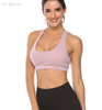 Solid color beauty back shock sports underwear women running training thin belt yoga bra