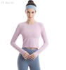 Fitness wear women's sports running yoga tops quick-drying breathable long-sleeved T-shirt