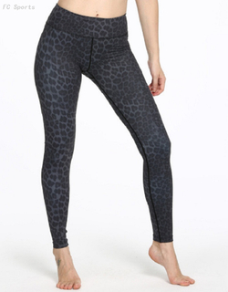Leopard lycra Yoga wear Thermal Transfer Sweat Pants Slim Fitness Pants Yoga Wear legging